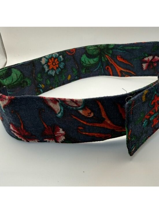 Samantha Sung Floral Fabric Belt Size 2 Statement Buckle Blue Multi Designer main image 6
